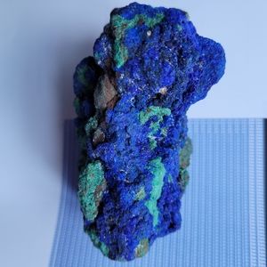 AZURITE with malachite crystal specimen